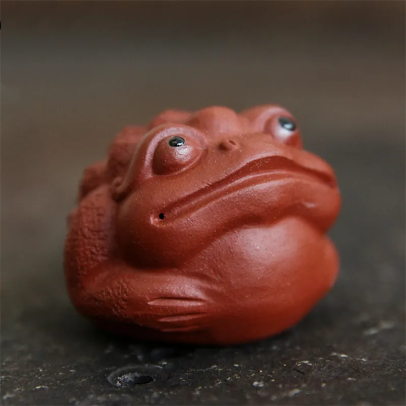 Креативное маленькое Золотистое украшение на жабу Исин фиолетовая глина чай