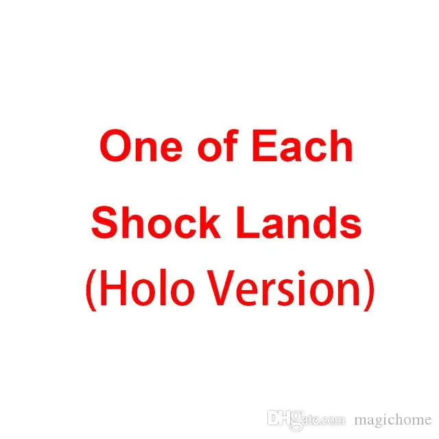 holo shock lands Один из каждой бета-версии/неограниченное количество/переработанные двойные земли и бета-версии/неограниченное количество мощности девять волшебных игральных карт Лев настольные игровые карты - Цвет: holo shock lands