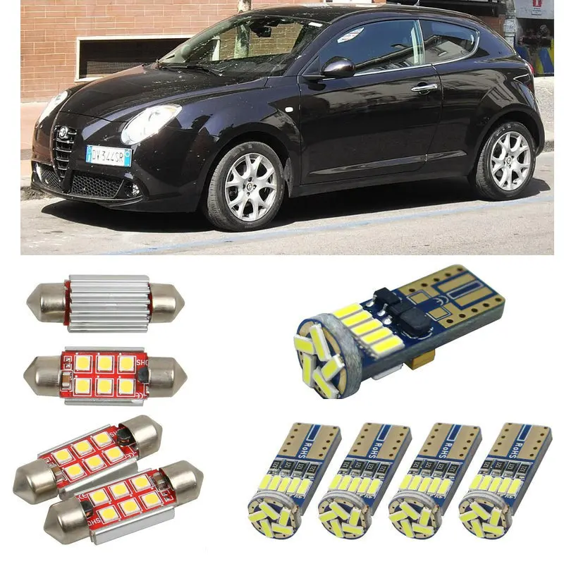 

Интерьерные Светодиодные Автомобильные лампы для Alfa Romeo mito 2017 2016 2015 2014, Купольные лампы для чтения для автомобилей, 10 шт./лот