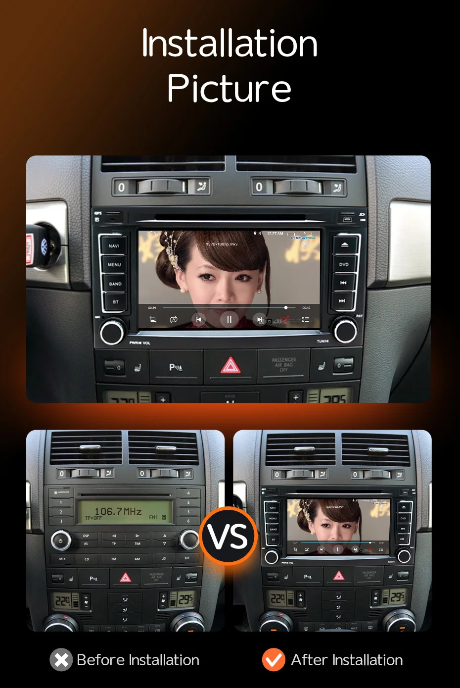 Eunavi Android 10 автомобильный Радио DVD для VW/Volkswagen/Touareg Авто Аудио мультимедиа видео