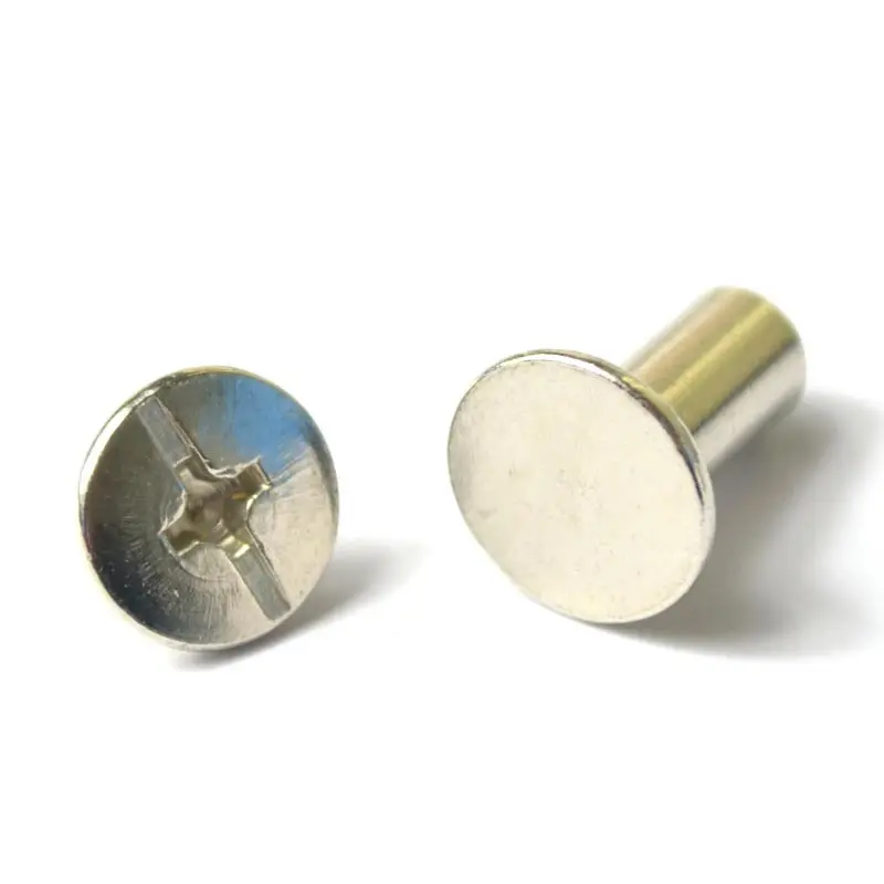 10 шт. никелевые винты Chicago с заклепками для ногтей фотоальбом из кожи