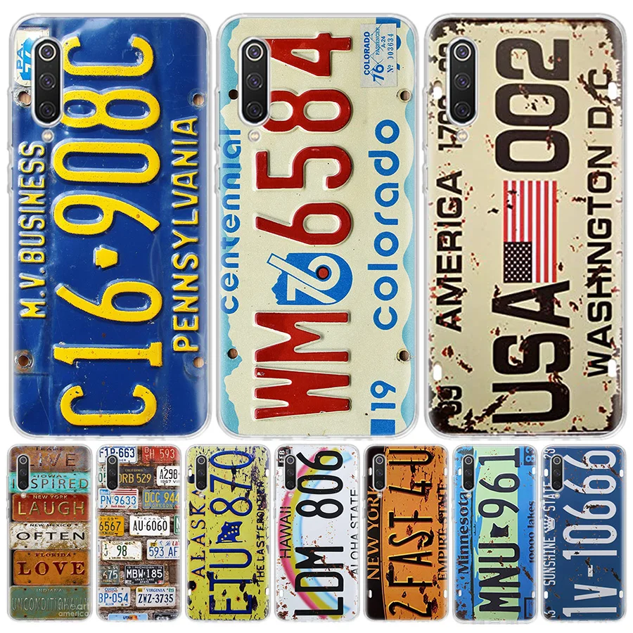 

Funny License New York Plate Number Phone Case For Xiaomi Mi 11 10 Lite 5G Ultra 12 12X 11i 10T 11T Pro 9 9T 8 6X 5X Cover Soft