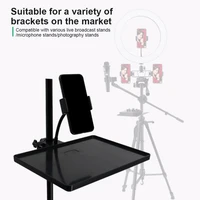 height adjustable microphone stand holder for small items multi functional sound card tray accessories broadcast bracket durable