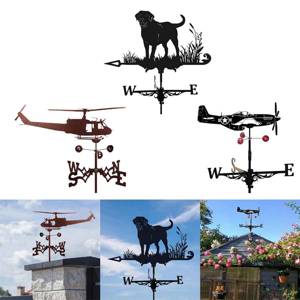 

Stainless Steel Weather Vane Farm Wind Direction Indicators Garden Stake Weathervane Farmhouse Wind Vane Garden Yard