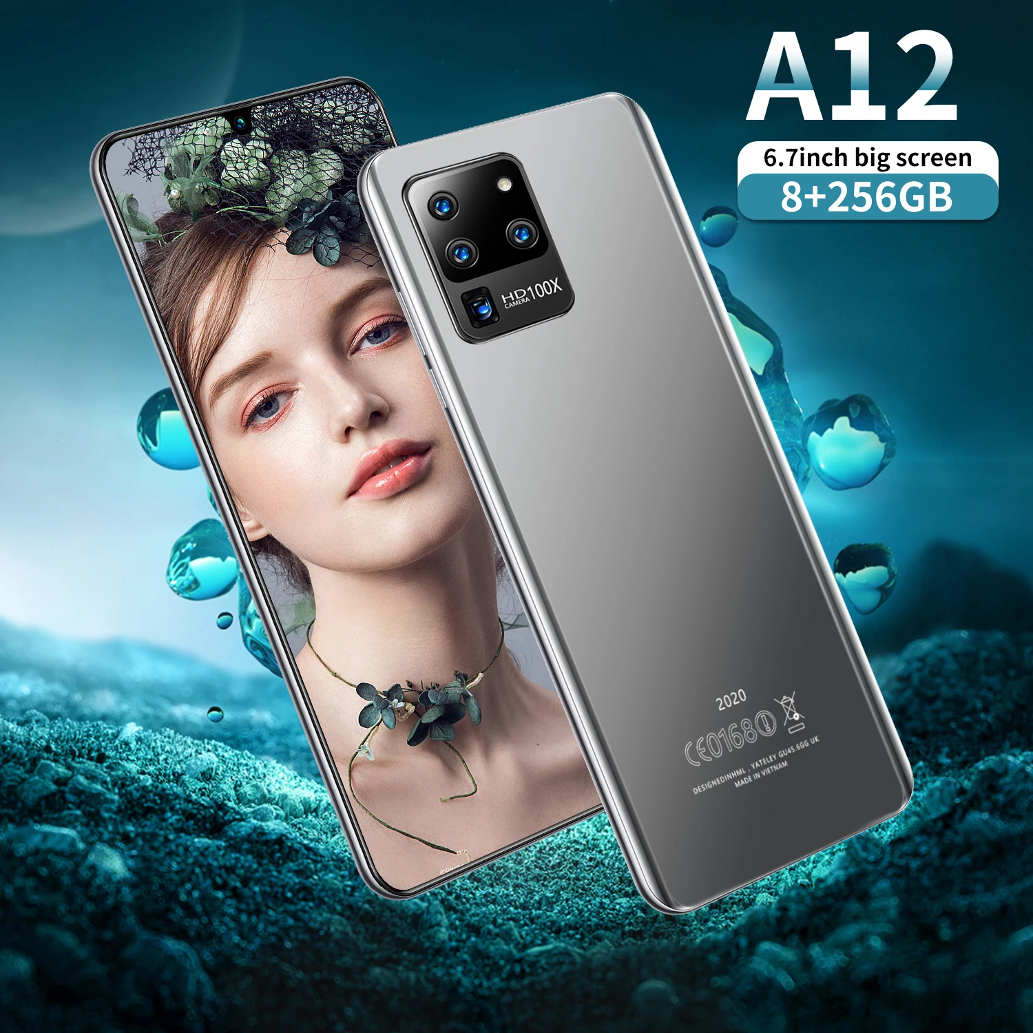 

The World's Best Selling A12 HD Smartphone 6.7 Inch 8GB 512GB 16 + 32MP 5600mAh Large Battery Facial Fingerprint Android Phone
