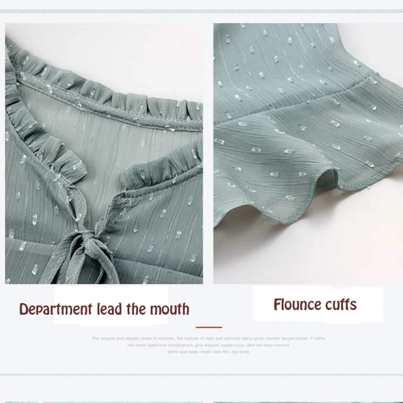 

Summer Mother flare short sleeve top fashion elegant chiffon tops for women casual plus size loose bowknot female shirt