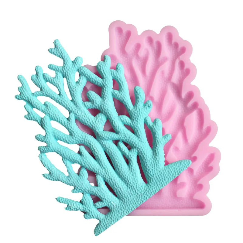 1PCS Coral, seaweed, coral reef Mould Cake Side silicone cake fondant mold cake decorating tools soap mold