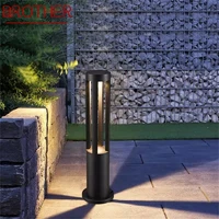 brother black outdoor lawn lamp contemporary light led waterproof for home villa path garden