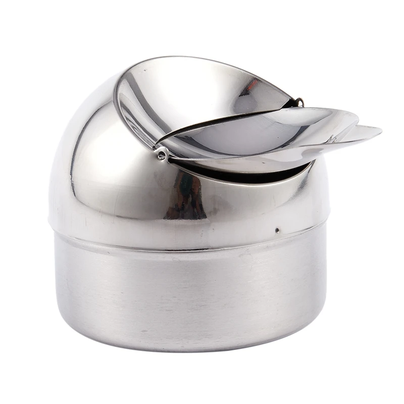 Металлический цилиндр Пепельница для сигарет и сигар Серебряный тон | Дом сад