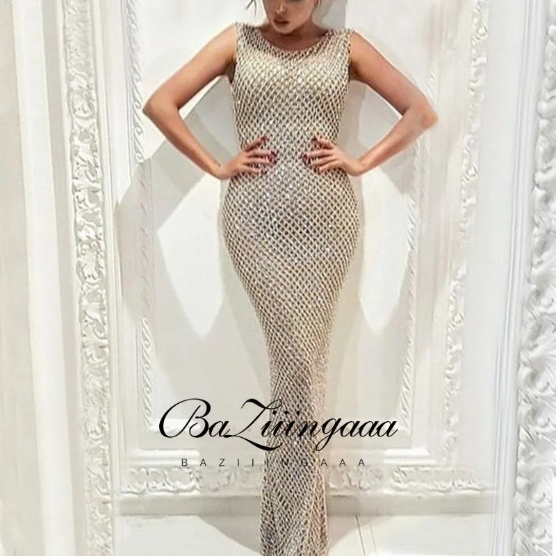 

New Elegant Woman Evening Gown Plus size slim printed long evening dress Suitable for Formal Parties