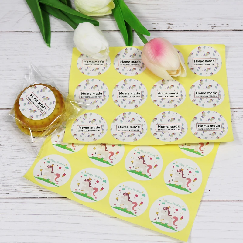 108pcs Unicorn Seal Sticker Thank You Point Party Baking Packaging Biscuit Bag Label Sealing | Дом и сад