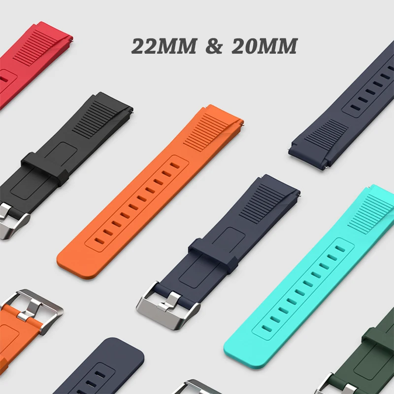 Для amazfit gtr 47 мм ремешок 22 мм 20 мм спортивный силиконовый ремешок для часов Huami amazfit gts/для amazfit gtr 42 мм умные аксессуары