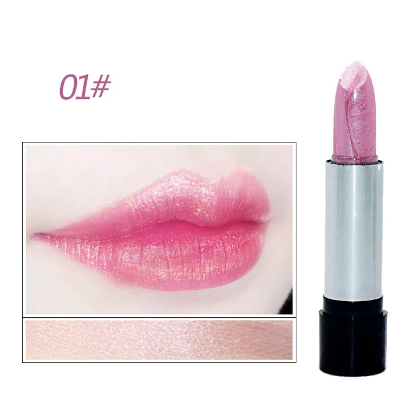 13 Colors Moisturizer Lipstick Waterproof Long Lasting Smooth Moisturizing Glitter Lipsticks Sexy Red Nude Lip Stick Makeup - Цвет: 01