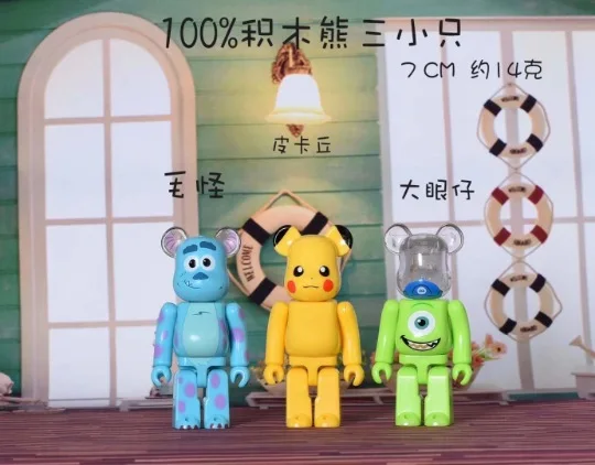 100% 7 см ABS Милая Медвежья кирпичная мрачная Пикачу Майк Вазовски Салли Салливан