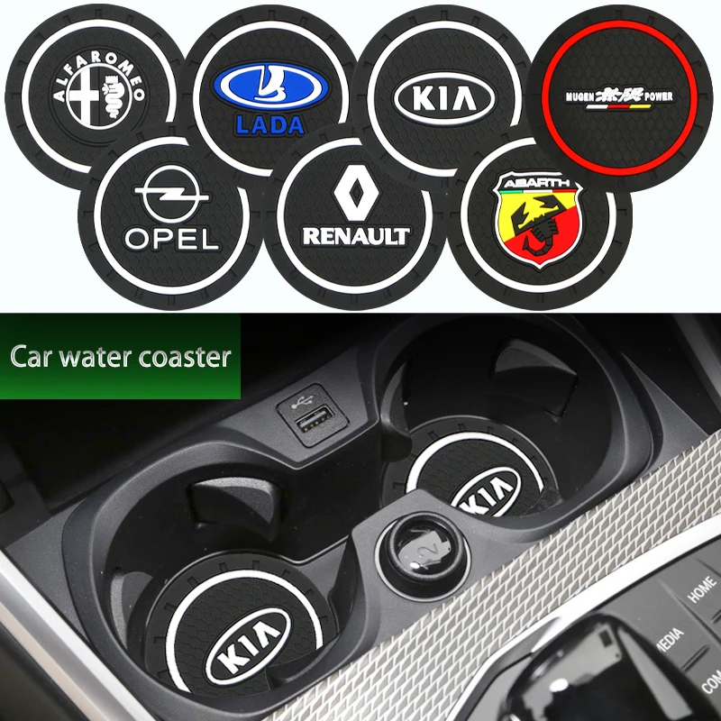 1/2 шт. автомобильный нескользящий коврик для подставки под водой Mitsubishi BMW Audi Skoda Kia