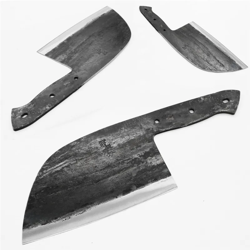 Ручной Кованый нож шеф повара кованая сталь китайский Кливер DIY пустые лезвия