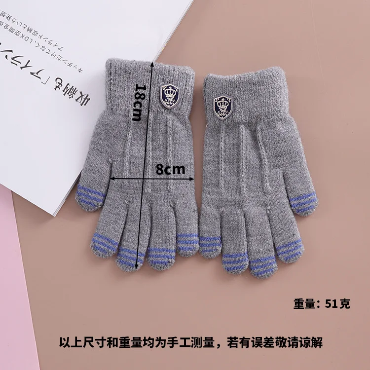 2020 Children gloves Winter autumn fingers warm soft knitted boys fashion for Kids 7~ 11Yrs with high quality | Детская одежда и