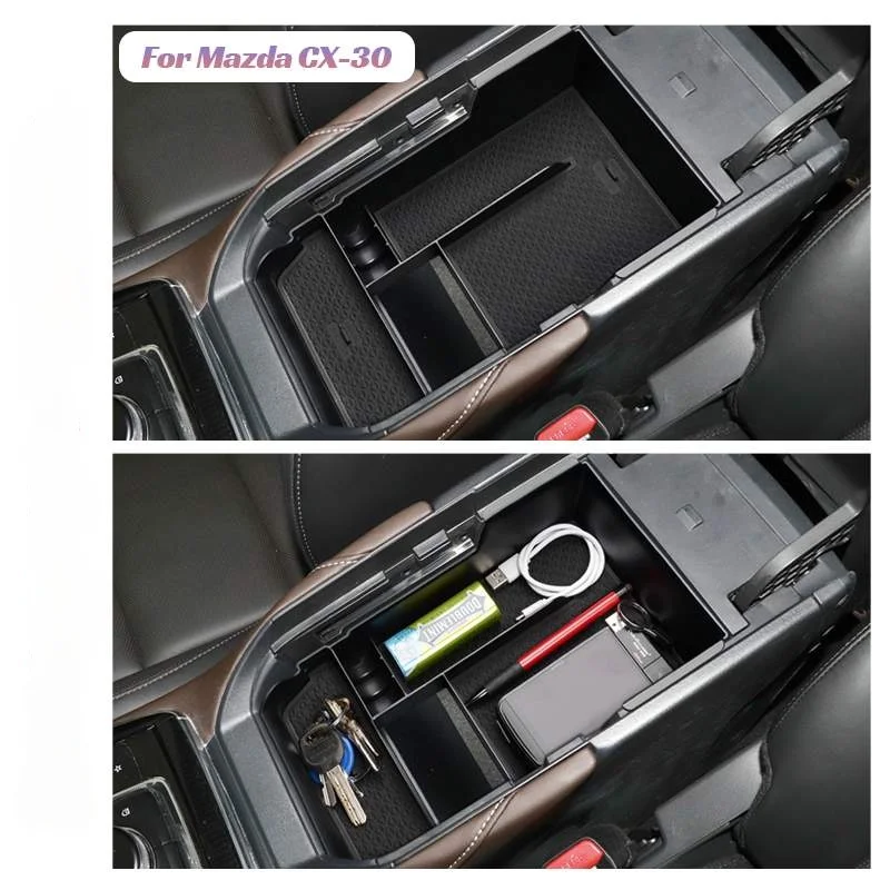 

Center Storage Box Arm Rest Armest Glove Holder Plate Container Organize For Mazda CX-30 CX30 2020 2021 Car Accessories