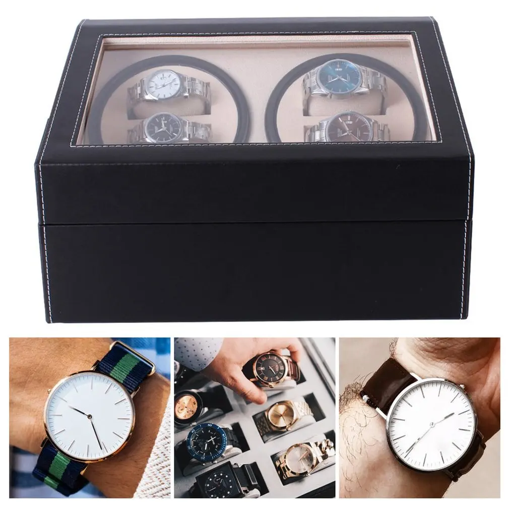 High Quality Automatic Watch Shaker Winder Box Slient Motor Box Watches Mechanism Cases Drawer Watch Storage Display Watches