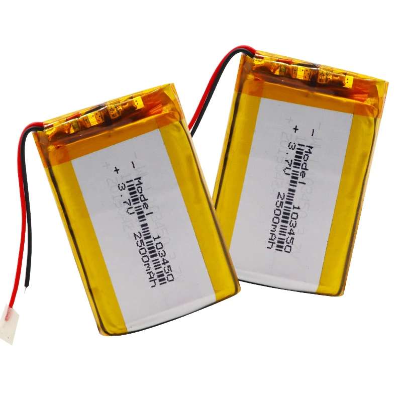 1/2/4 высокого Ёмкость 103450 3 7 V литий-полимерный Батарея 2500 Mah Li-po аккумулятор MP5 GPS