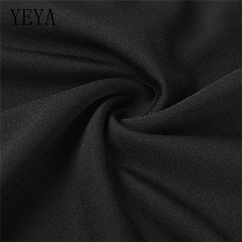 

YEYA Office Lady Elegant Party Skinny Dress One Shoulder Sleeveless Sheath Elastic Stacked Sexy Side High Split Casual Bodycon