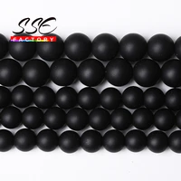 aaaaa natural matte black agates round loose beads onyx loose beads 15 4 6 8 10 12 14 16 mm diy bracelet for jewelry making