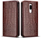 Чехол-книжка для Meizu M8, кожаный, с крокодиловой текстурой