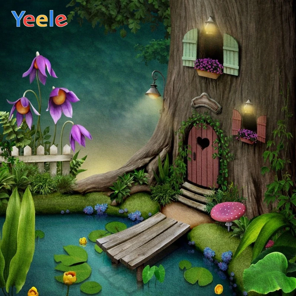 

Fairy Tale Forest Wonderland Backdrop Newborn Baby Shower Boy Birthday Party Photography Background For Photo Studio Photocall