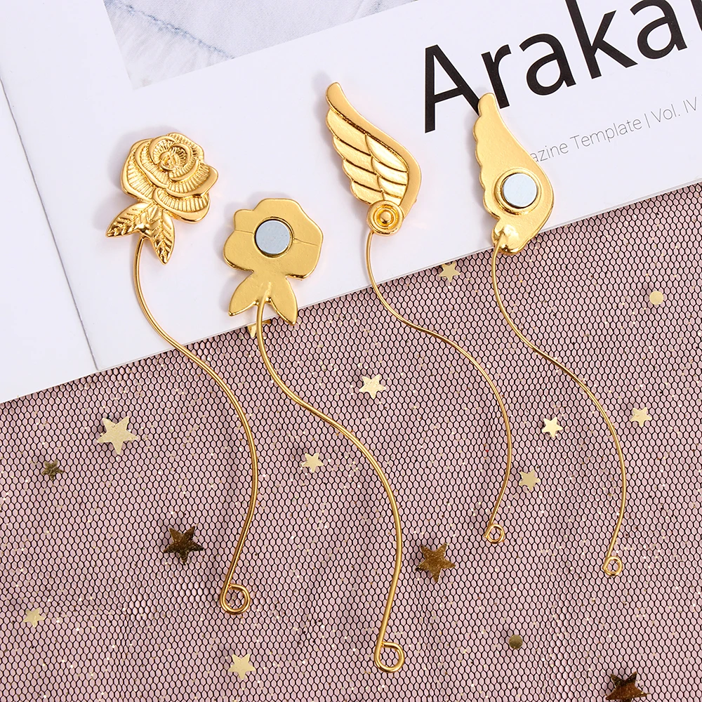 2 шт. новинка высокое качество золотые металлические магнитные накладные ресницы