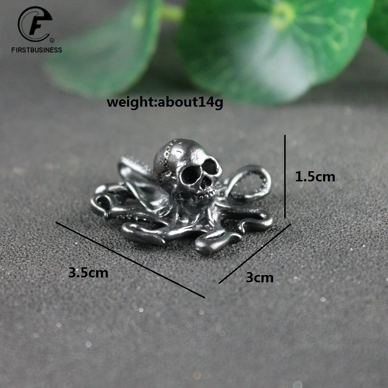 Винтажная фигурка осьминога в стиле панк украшение для стола латунный скелет