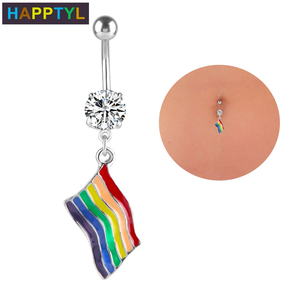 HAPPTYL 316 медицинские болтающиеся кольца из нержавеющей стали с пуговицами для