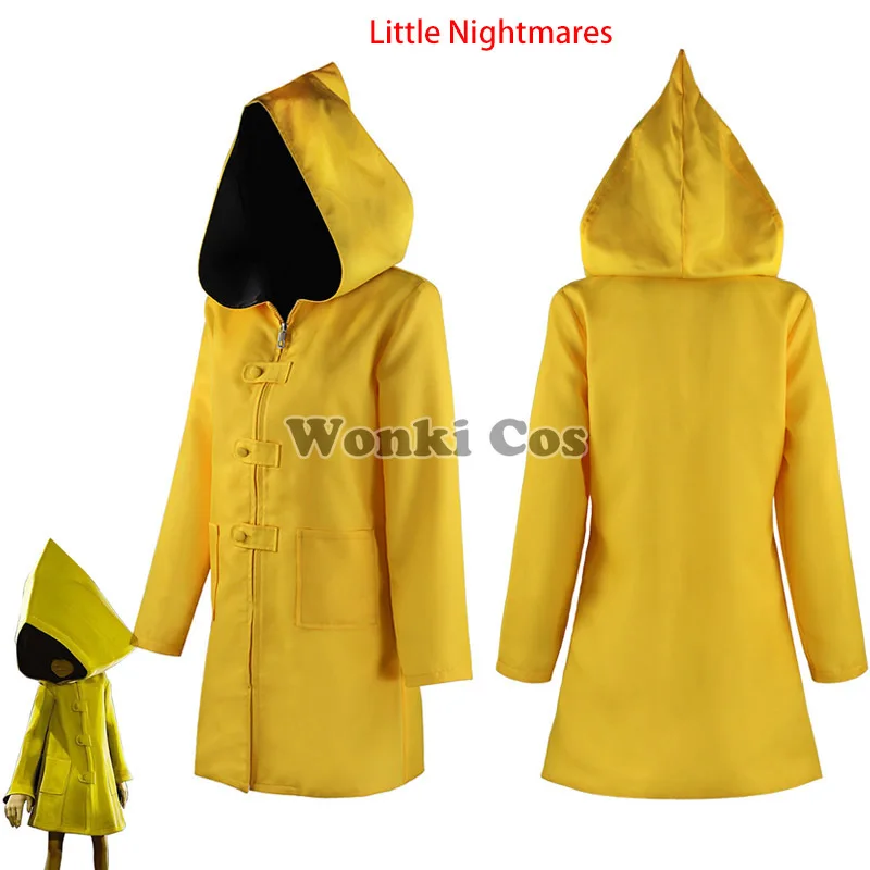 

Game Little Nightmares 2 Six Cosplay Costume Outfit Uniform Halloween Suit Yellow Coat Only for Children Women Men