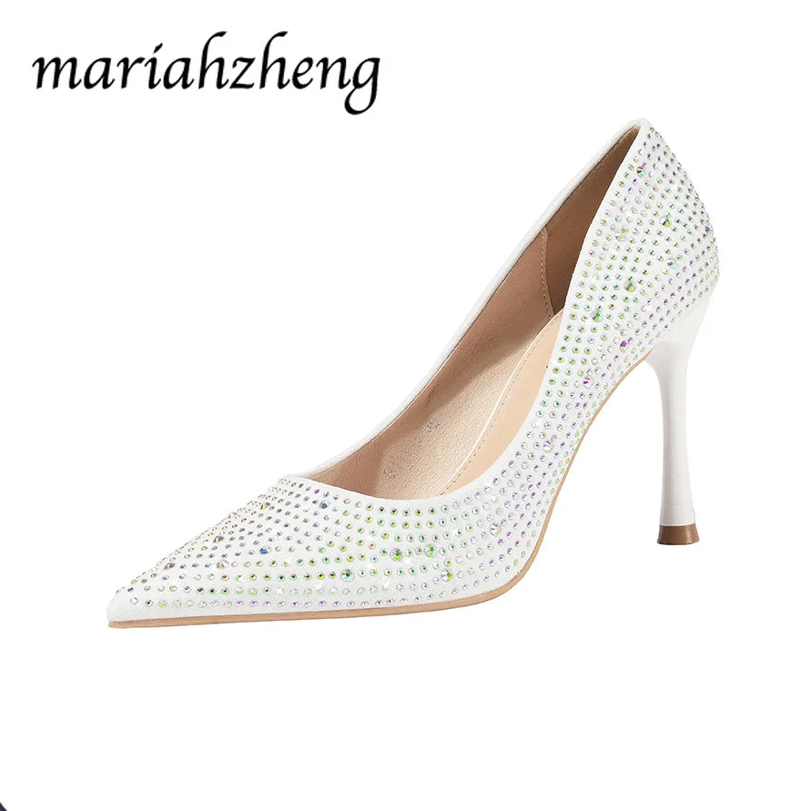 

Женские туфли с острым носком Meriahzheng, туфли на высоком каблуке 9,5 см, 2020