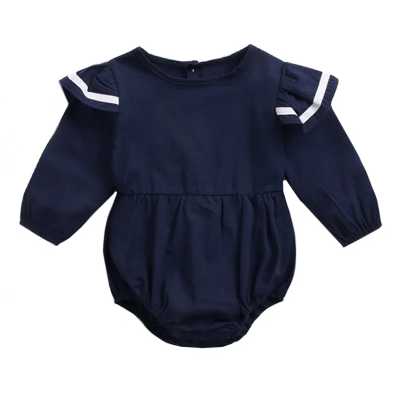 Dark blue BRW8157 Клетчатая Одежда для маленьких джентльменов; Одежда для новорожденных; боди для детей; Модная хлопковая одежда для новорожденных - Цвет: Dark blue BRW8157