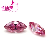 cadermay whoesale 5x10mm 6x12mm 1ct 2ct 3ct fancy cut pink marquise loose moissanite for ring sets making