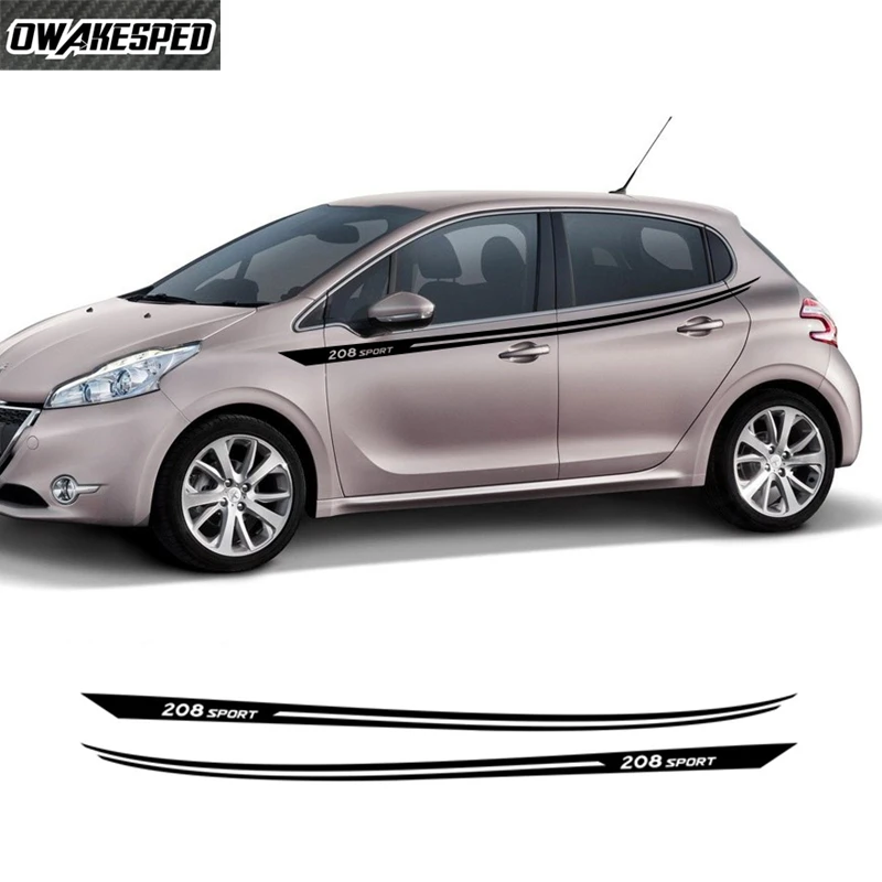 

2 шт. гоночный Стайлинг спортивная версия полосы Автомобильная дверь Талия линии Наклейка Декор кузова автомобиля виниловые наклейки для...