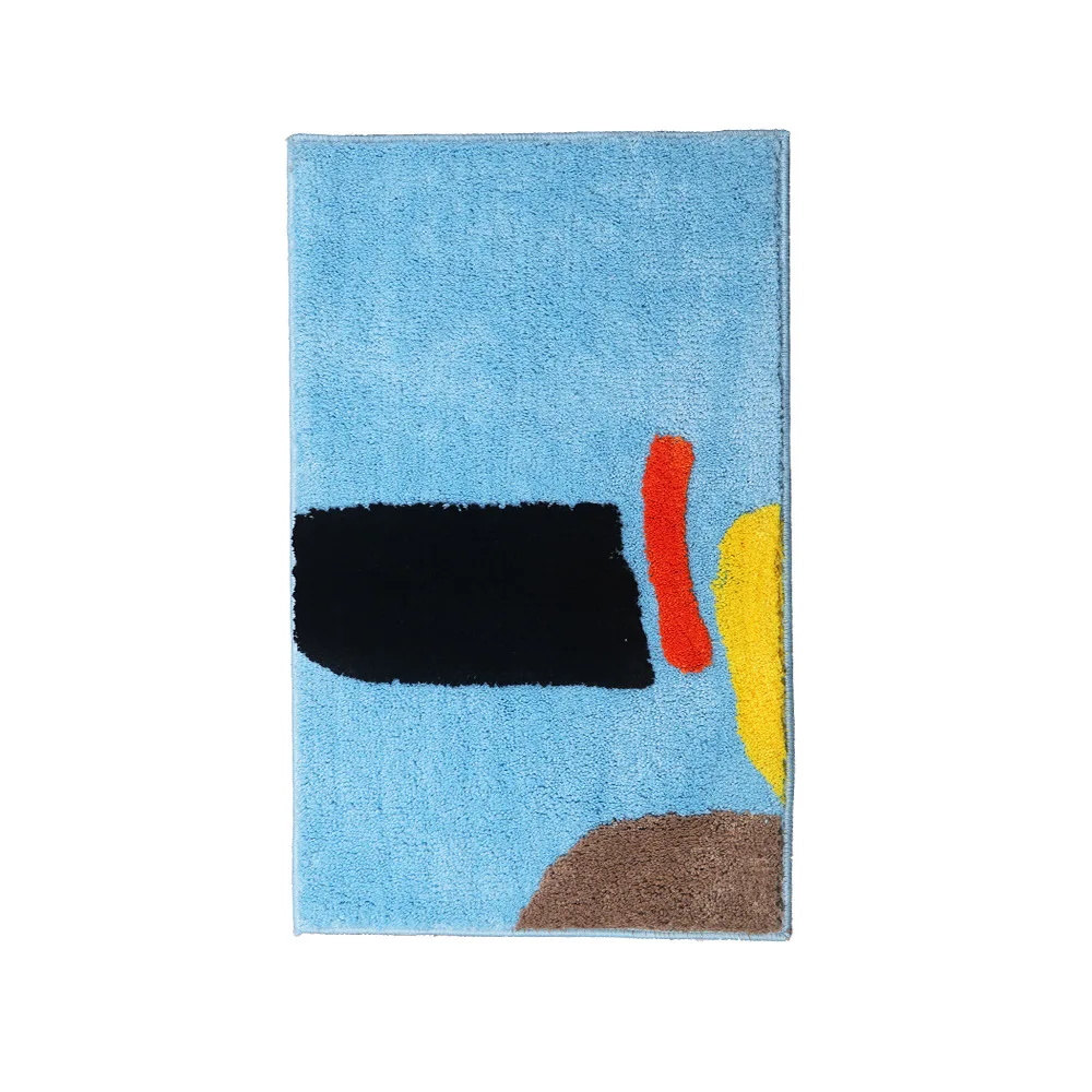 Абстрактный флокирующий коврик из микрофибры с геометрическим рисунком