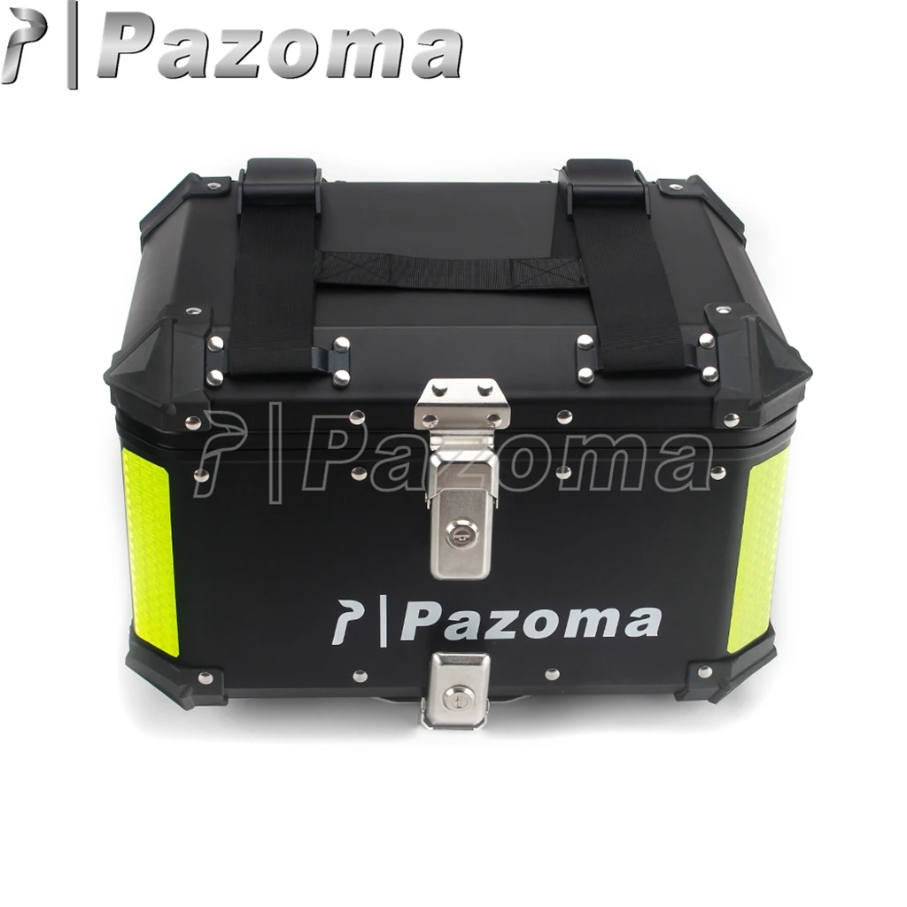 للبيع 42L دراجة نارية صندوق علوي علبة سبائك الألومنيوم مقاوم للماء دراجة نارية الخلفي تخزين الجذع ل هارلي هوندا سوزوكي كاواساكي ياماها فيسبا