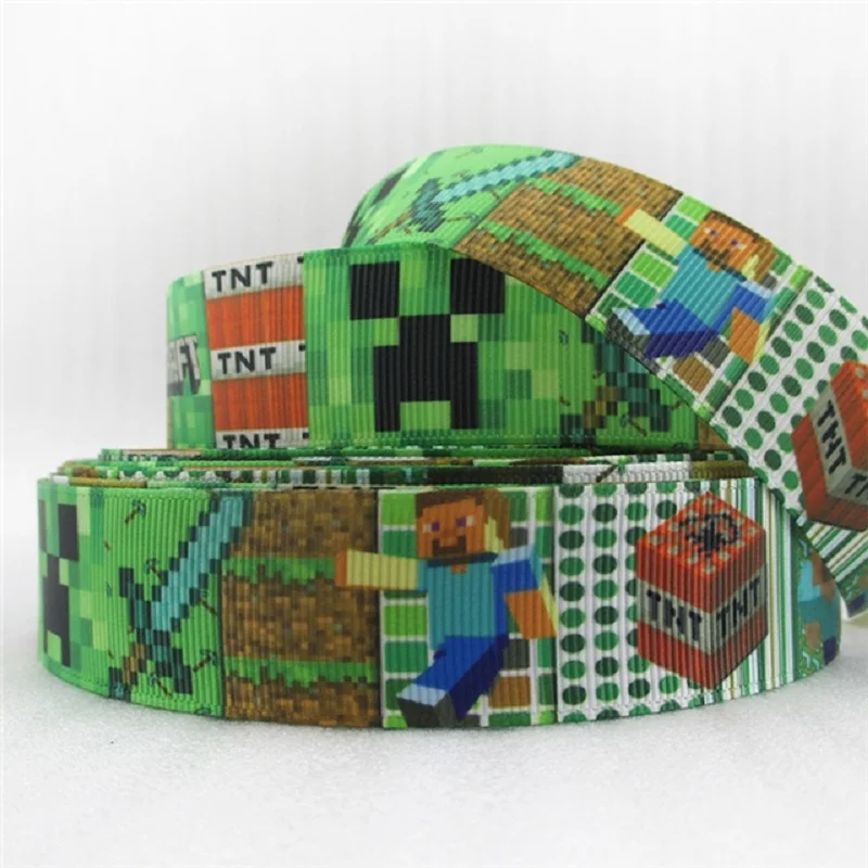 50 ярдов 1 &quot25 мм с принтом из игры grosgrain лента для ручной работы ремесла подарок diy