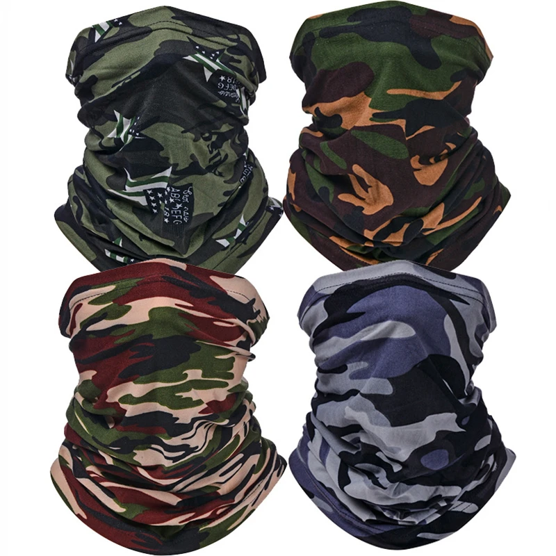 

Outdoor Balaclava Bandana UV Protection Biker Cover Scarf Seamless Magic Headband Camouflage Neck Gaiter Face Cover Headwear