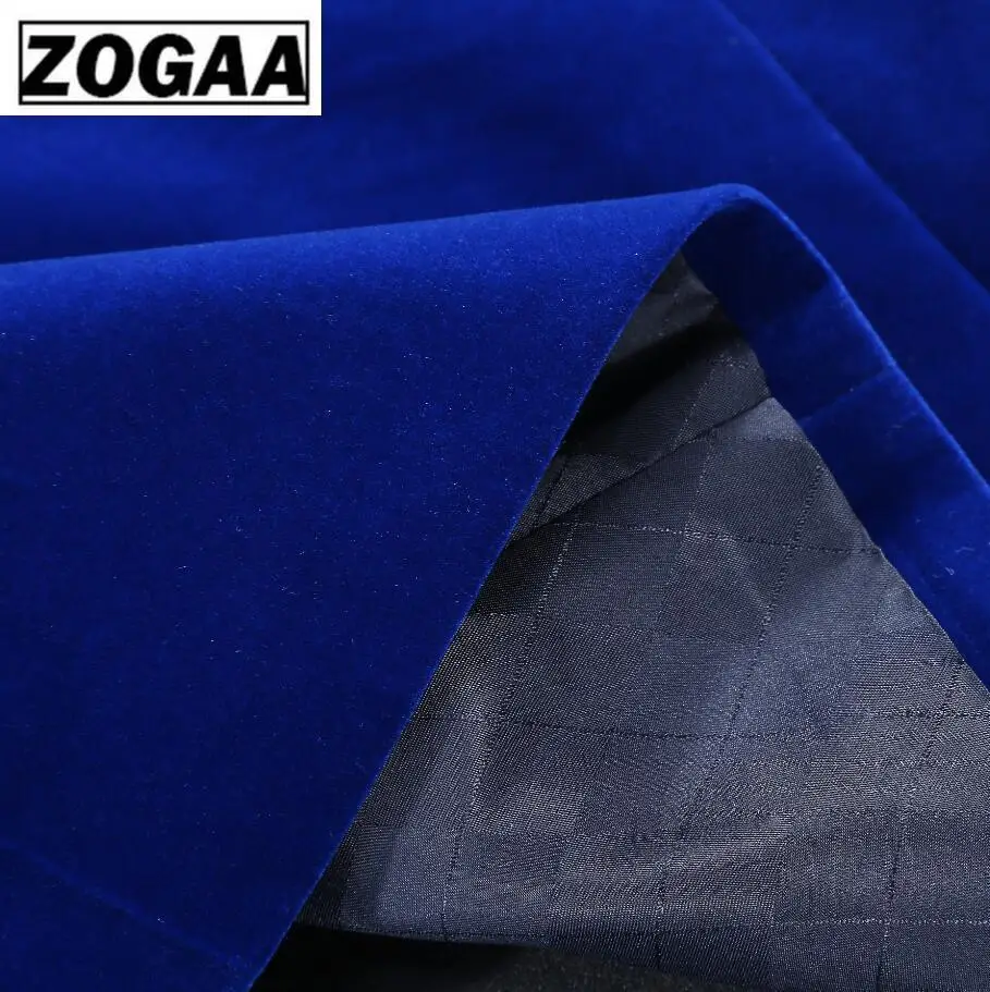 ZOGAA 2019 мужской классический комплект из 3 предметов бархатные костюмы стильные