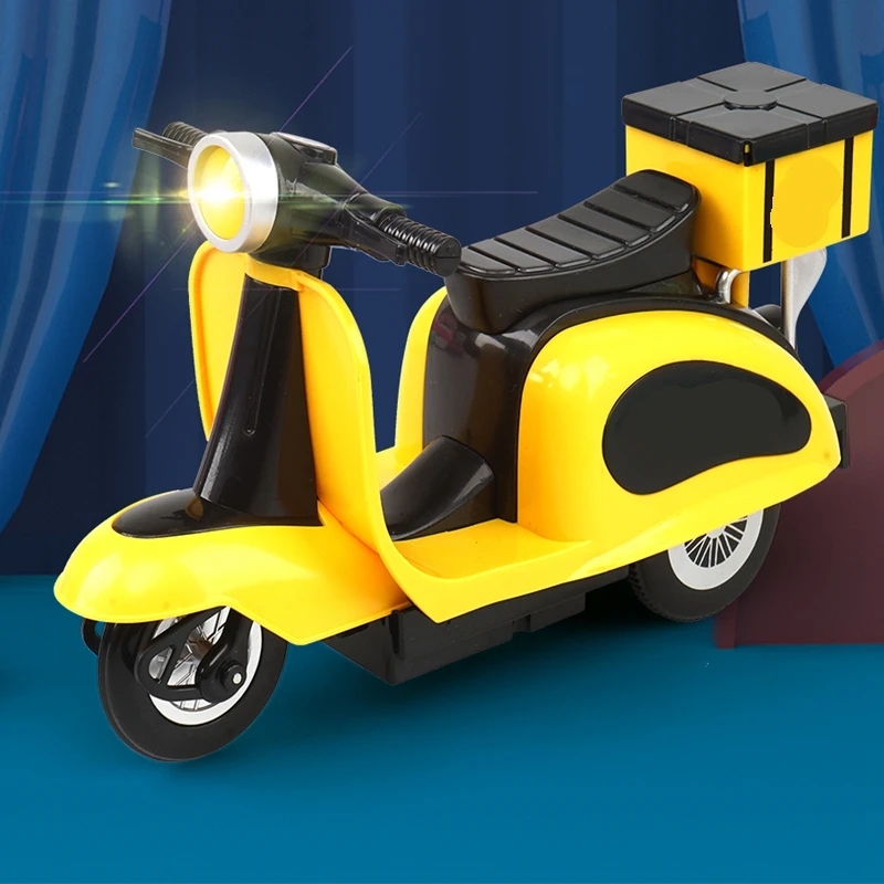 

Имитация украшения автомобиля на вынос инерционная Тяговая машина маленький мотоцикл мини маленькая овечка с хвостовой коробкой трехколе...