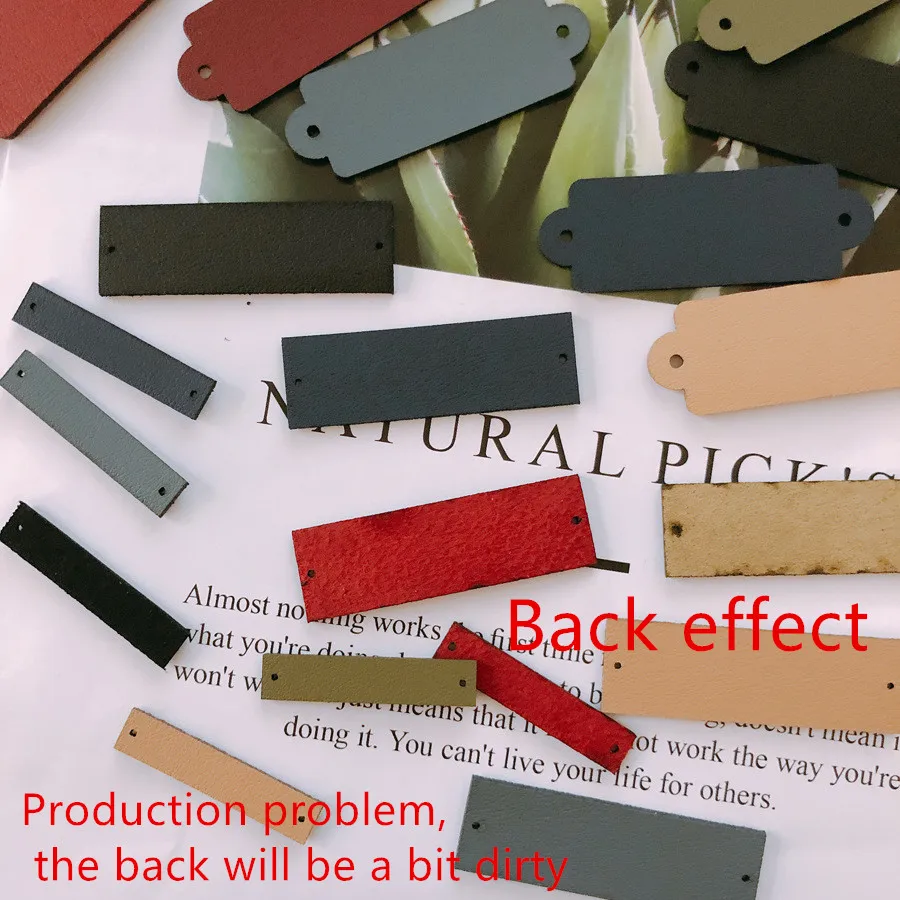 50 шт./лот цветные геометрические кожаные ленты для ювелирных изделий сережек и