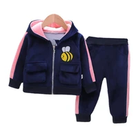 new winter baby boys girls clothes children hooded jacket pants 2pcssets autumn toddler casual clothing kids cartoon sportswear