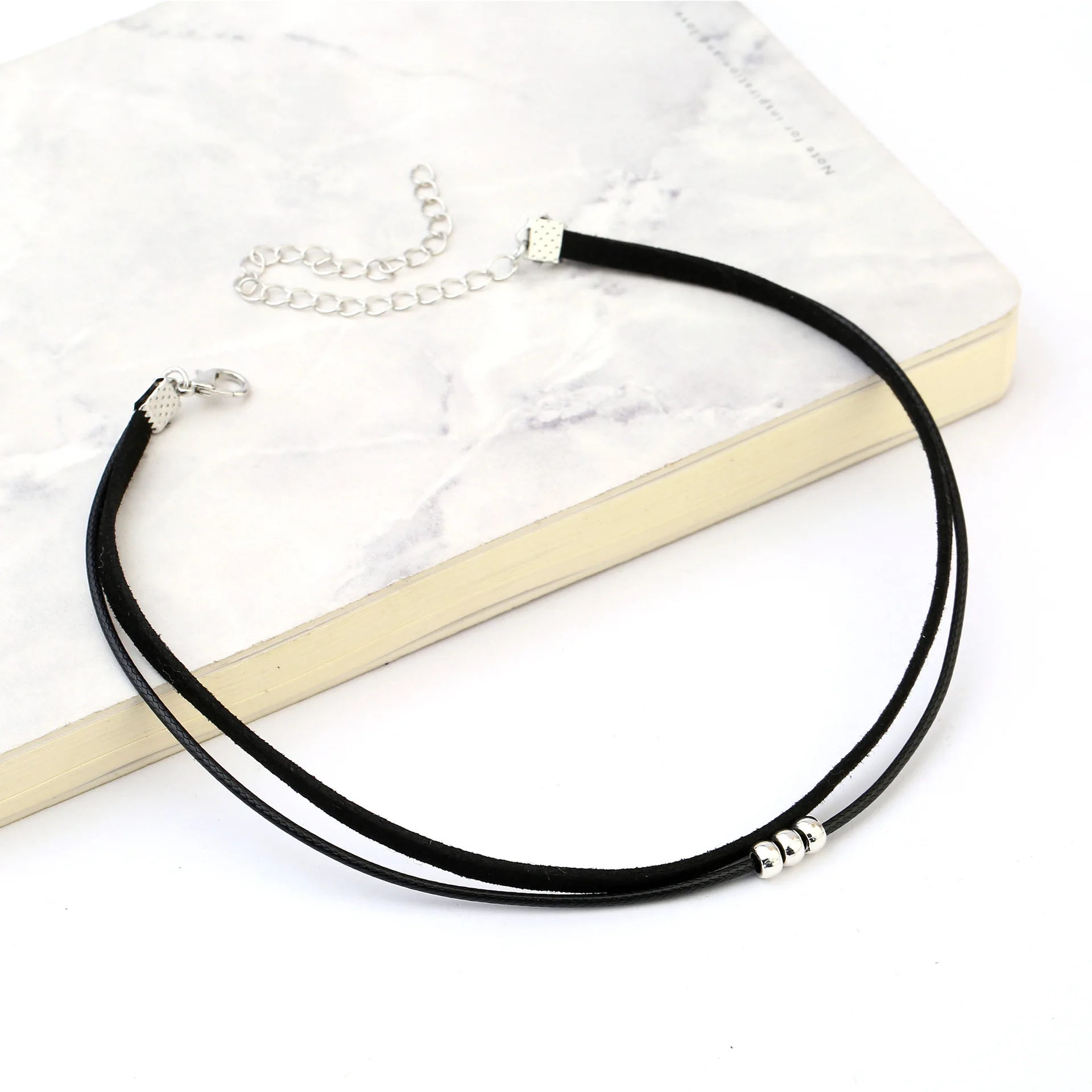 

Simple Design Suede Black Double Layer Women's Neckchain Necklace Necklace for Women Girls Fashion Jewelry Women's Wedding Gift