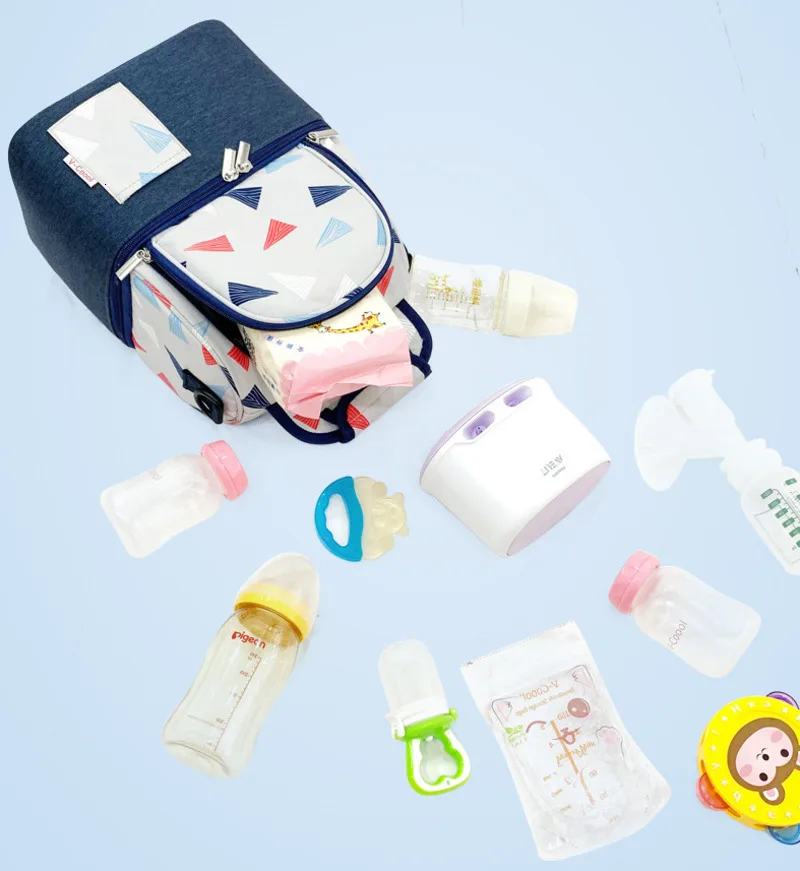 Baby Breast Milk Cooler Feeding Bottle Backpack Breast Pump Storage Double Layer Bag Outdoor Insulation Preservation Mummy Bag