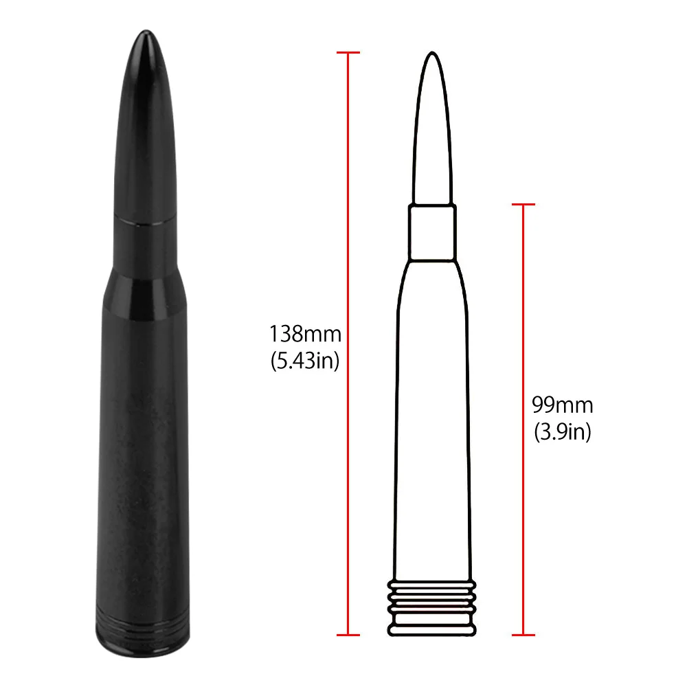 

Universal Car Accessories Roof Bullet Decorative Aerial Antenna Cover Sticker Base Roof Carbon Fiber Style for BMW/Honda/Toyota