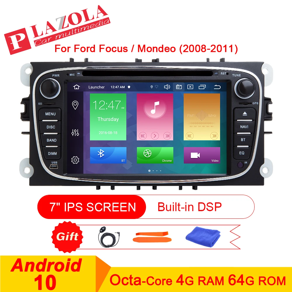 

Автомагнитола для Ford Focus II, Mondeo C-Max, S-Max, Kuga 2008, 2009, 2010, 2011, Android 10, радио, GPS, Wi-Fi, CarPlay