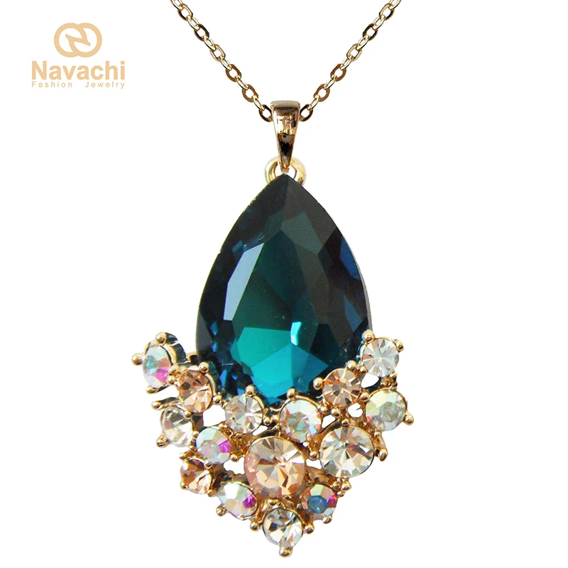 Навачи капли воды красочные кристалл кубический циркон кулон ожерелье
