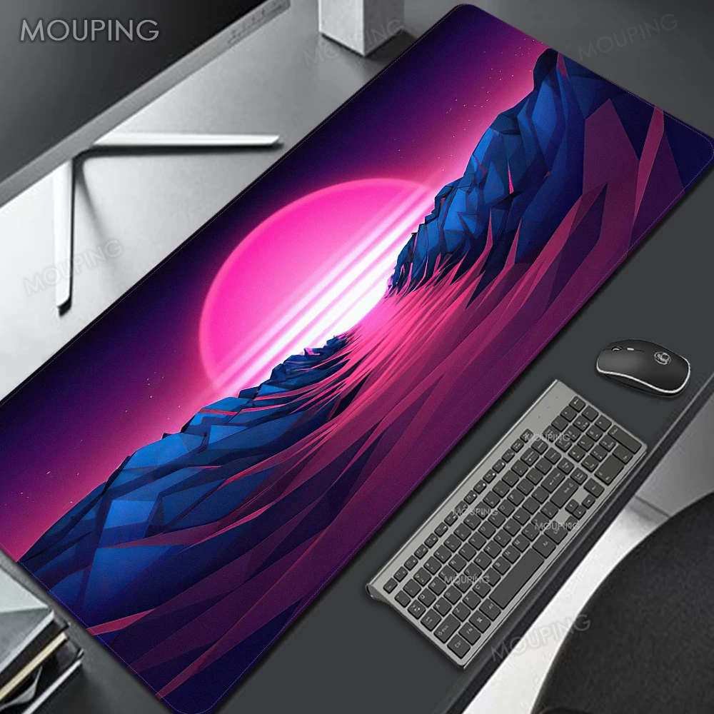 

Vaporwave Deskpad Office Protector Gaming Office Decoration Rgb Mouse Pad Gamer 90x40 Mause Pad 80x40 Mousepad Retro Carpet Blue